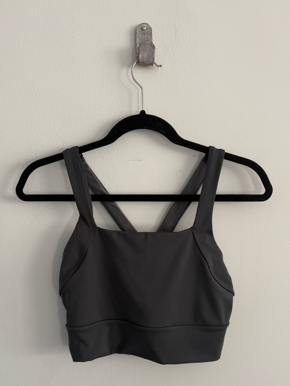 Free People Movement Good Karma Sports bra in Charcoal